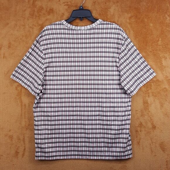 HELMUT LANG Shirt Mens Large Red Black Digital Check Logo Tee T-Shirt $225 - Picture 5 of 9